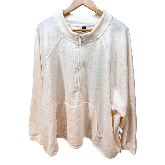 Old Navy Textured 1/2 Zip Womens Fleece Pullover SIze 4X - Picture 1 of 13